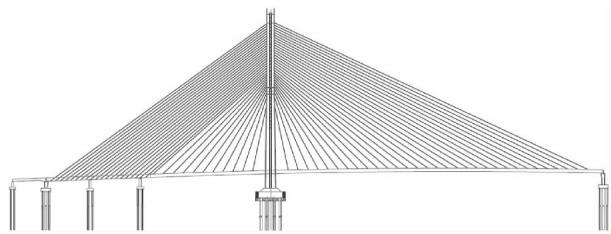斜拉桥立面图